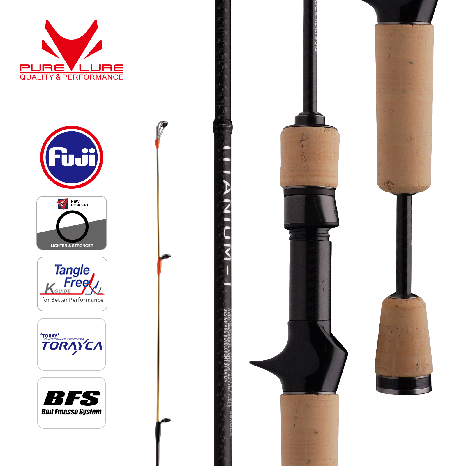 Fishing Rod Surf - PURELURE TITANIUM-T XUL BFS Rod 0.5-6g