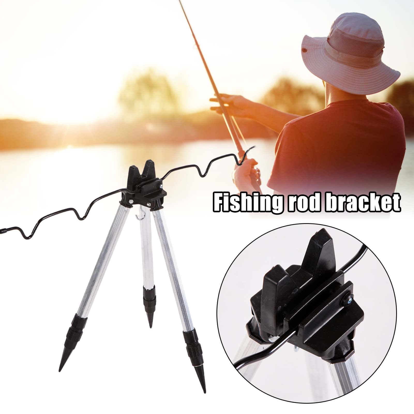 Fishing Rod Casting - Aluminum Alloy Tripod Fishing Rod Holder
