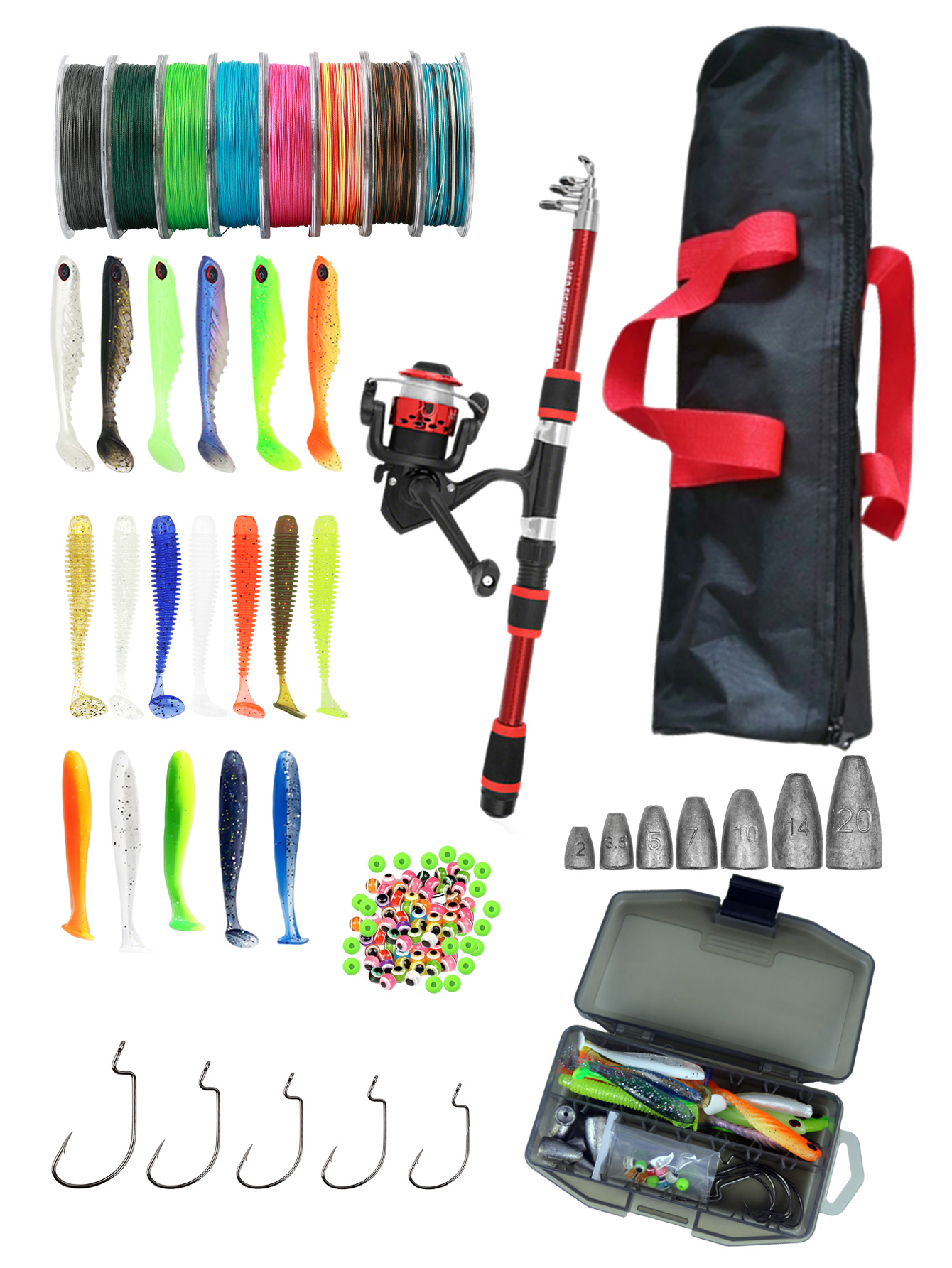 Fishing Rod Combo - Fishing Rod Reel Combos Collapsible Fishing