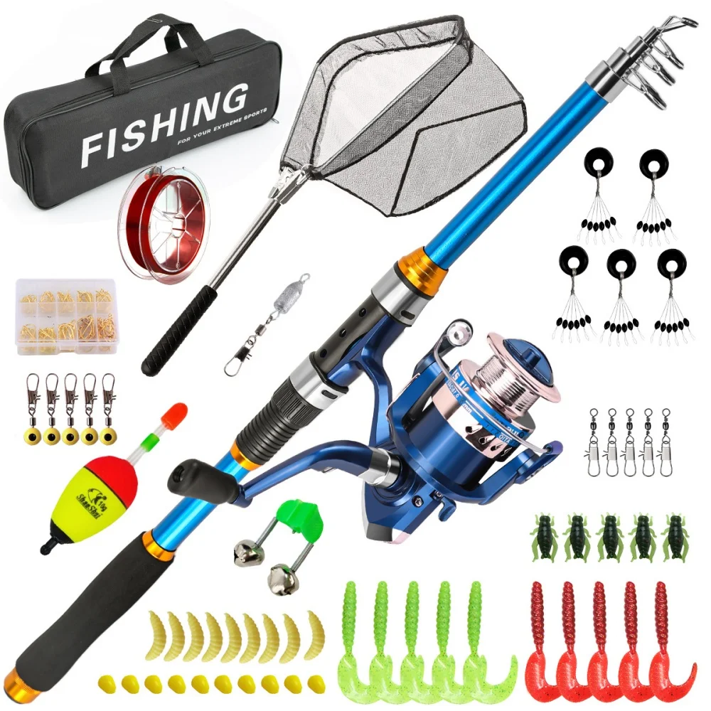Fishing Rod Spinning - 2.1-3.6M Telescopic Glass Fiber Fishing Rod