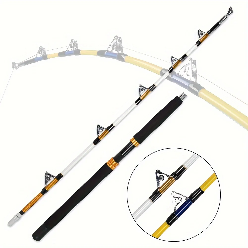 Fishing Rod Carbon Fiber - KEEHOME Trolling Rod 2-Section Saltwater Offshore