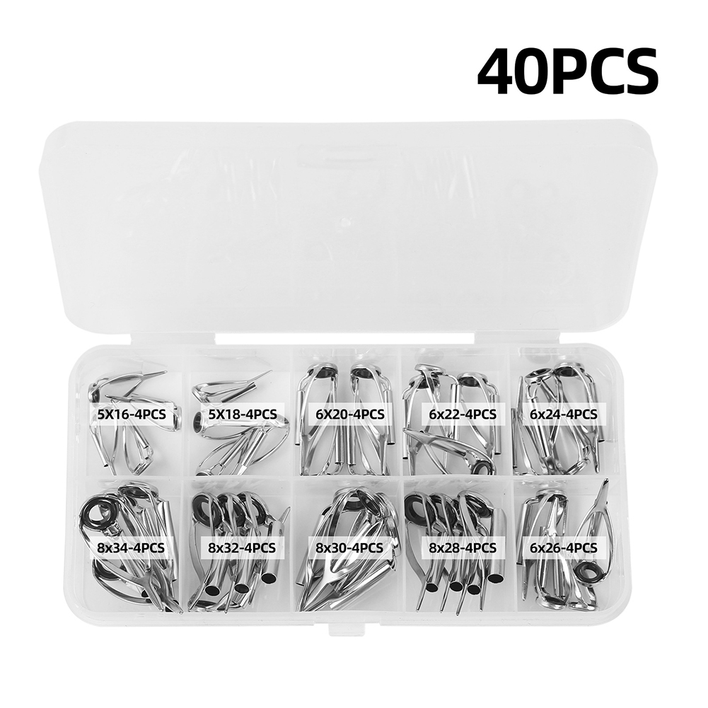 10/40pcs Fishing Rod Guide Rin - Fishing Rod Tip Replacement avis et prix