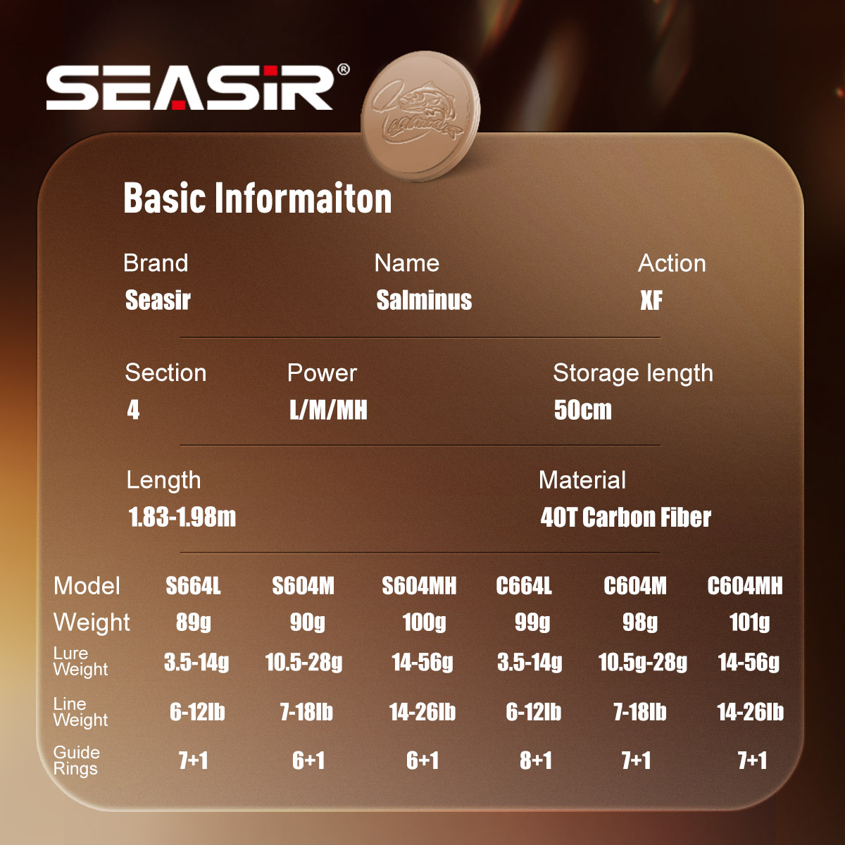 Seasir Salminus XF M/MH Spinin - Fishing Rod Surf avis et prix