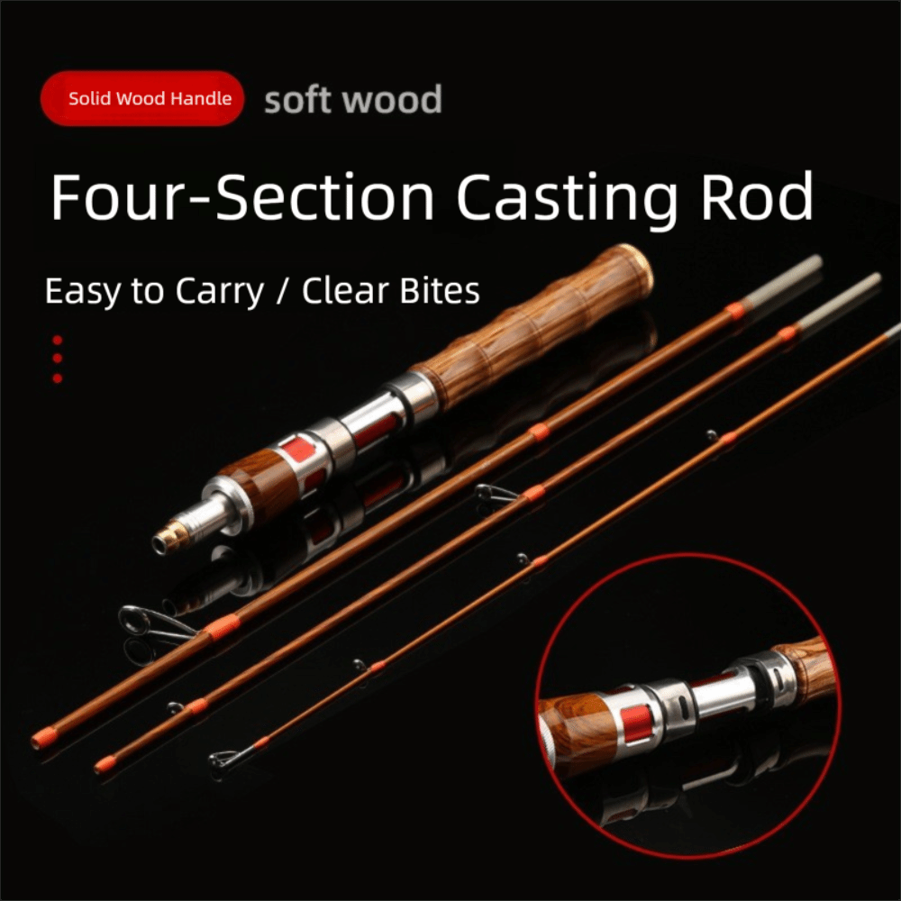 4 Sections Spinning Fishing Ro - Fishing Rod Carbon Fiber avis et prix