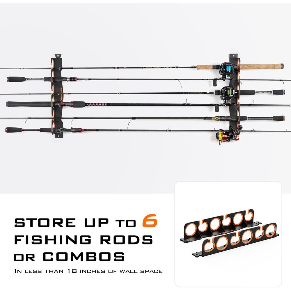 Rod Holder Organizer: Wall/Cei - Fishing Rod Combo avis et prix