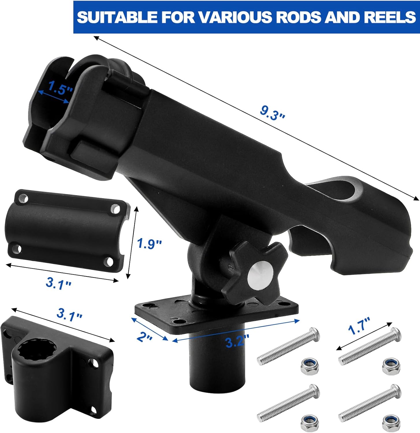 2 Pack Fishing Rod Holder with - Fishing Rod Boat avis et prix