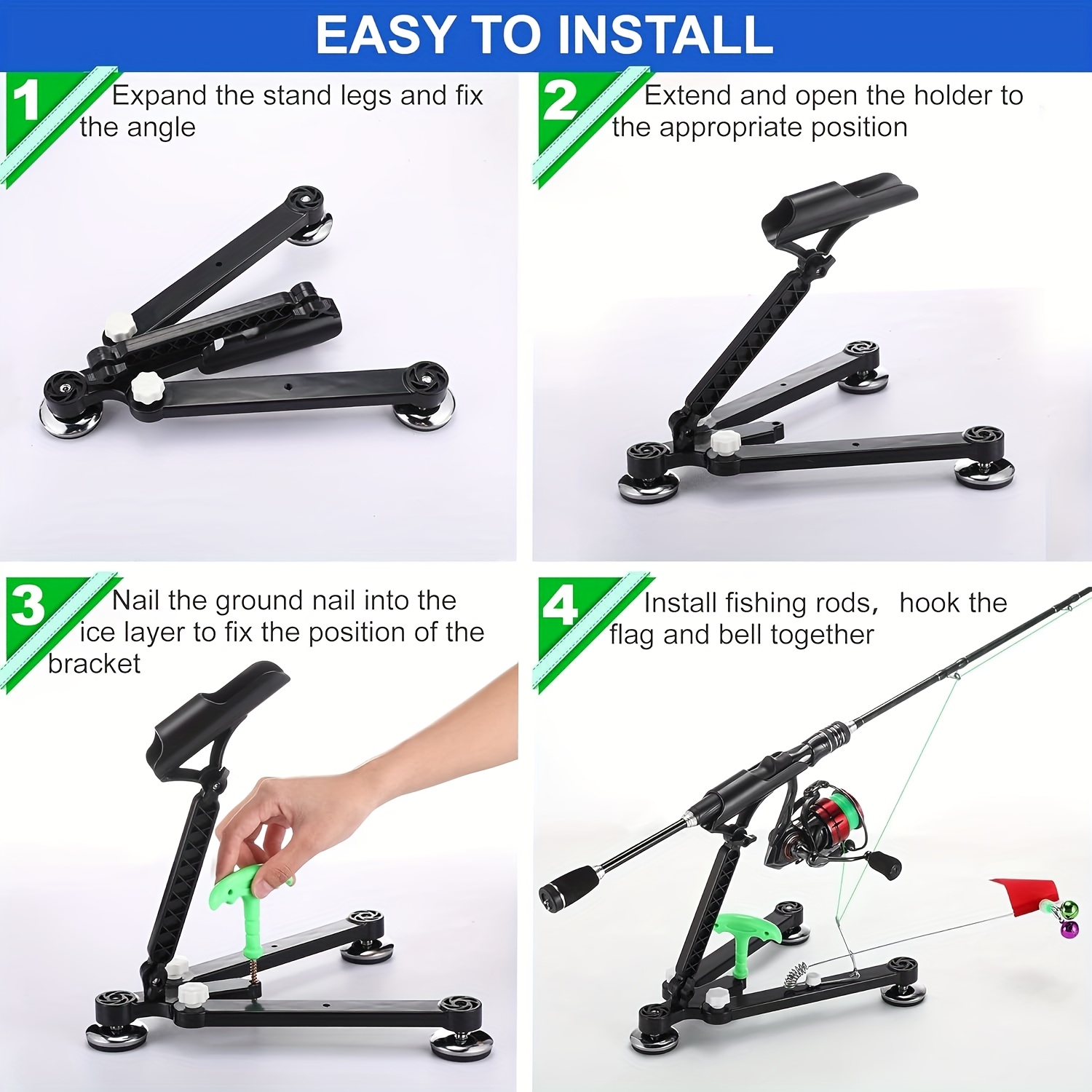 Foldable Ice Fishing Rod Holde - Fishing Rod Ice avis et prix