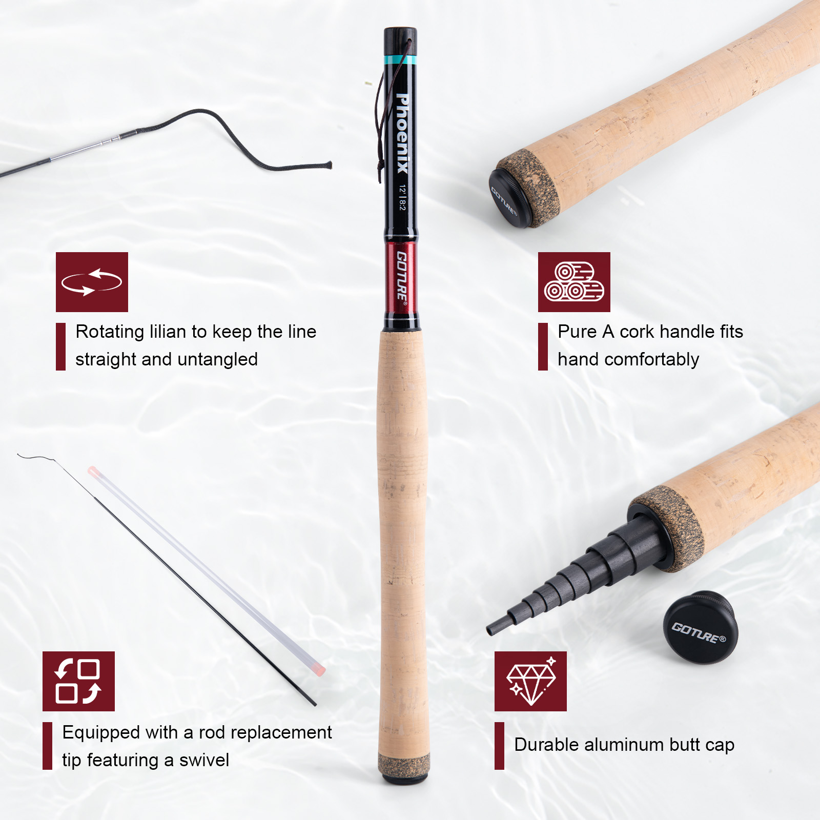 Goture Fishing Rod Combo Fly F - Fishing Rod Fly avis et prix