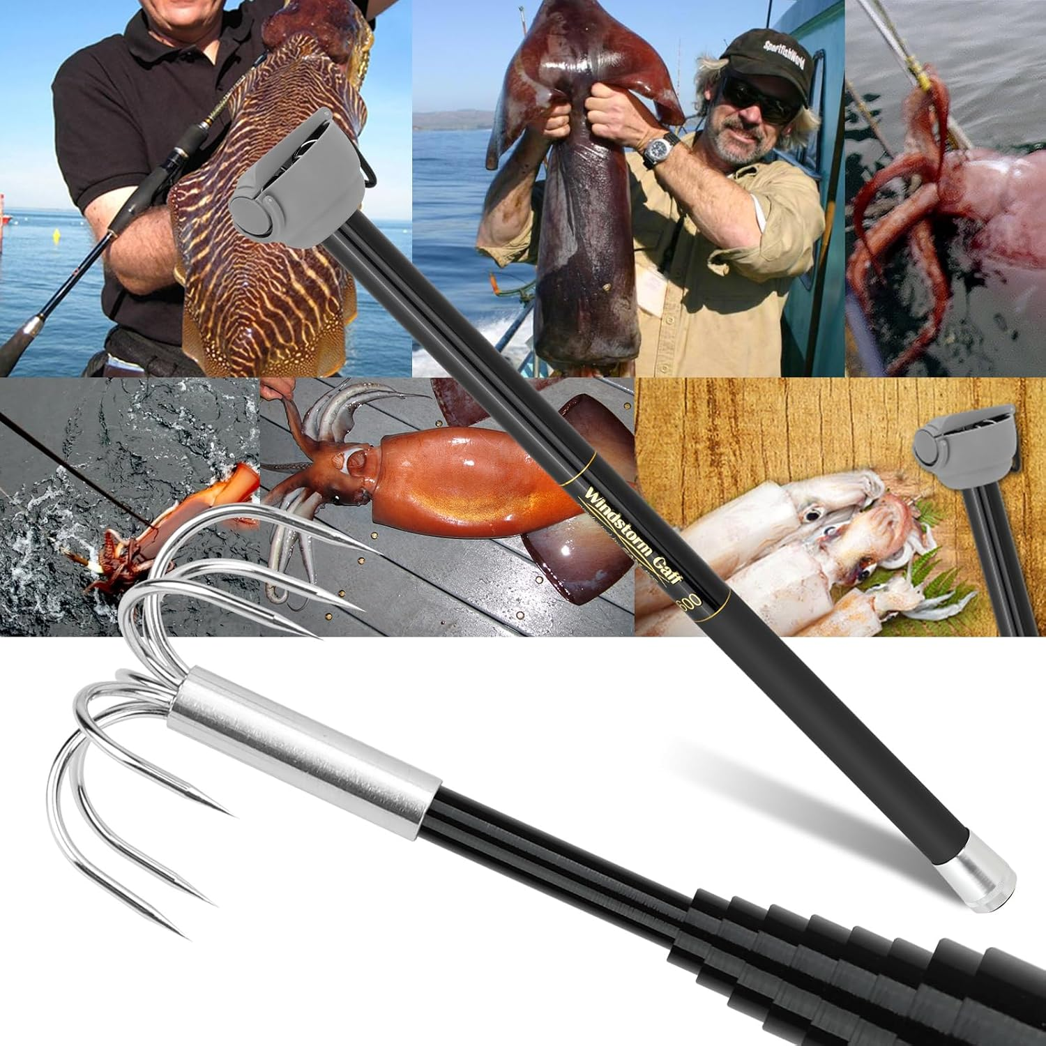 SANLIKE Fishing-Squid Gaff 3M/ - Fishing Rod Carbon Fiber avis et prix
