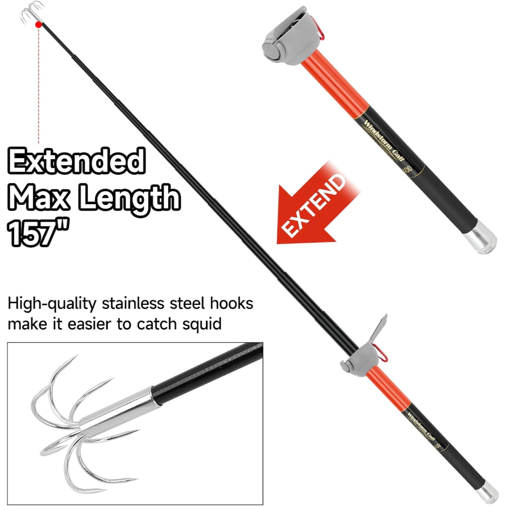 SANLIKE Fishing-Squid Gaff 3M/ - Fishing Rod Carbon Fiber avis et prix