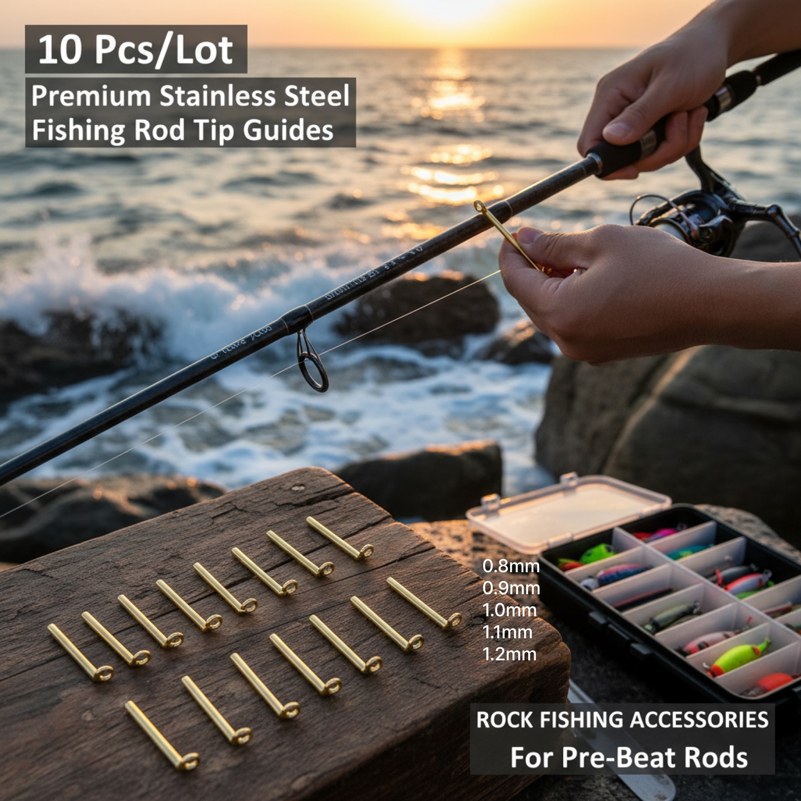 10pcs Fishing Rod Guides Tip T - Fishing Rod Guide Replacement avis et prix