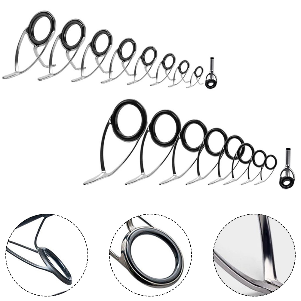 9 Pcs Fishing Rod  Guide Ceram - Fishing Rod Guide Replacement avis et prix