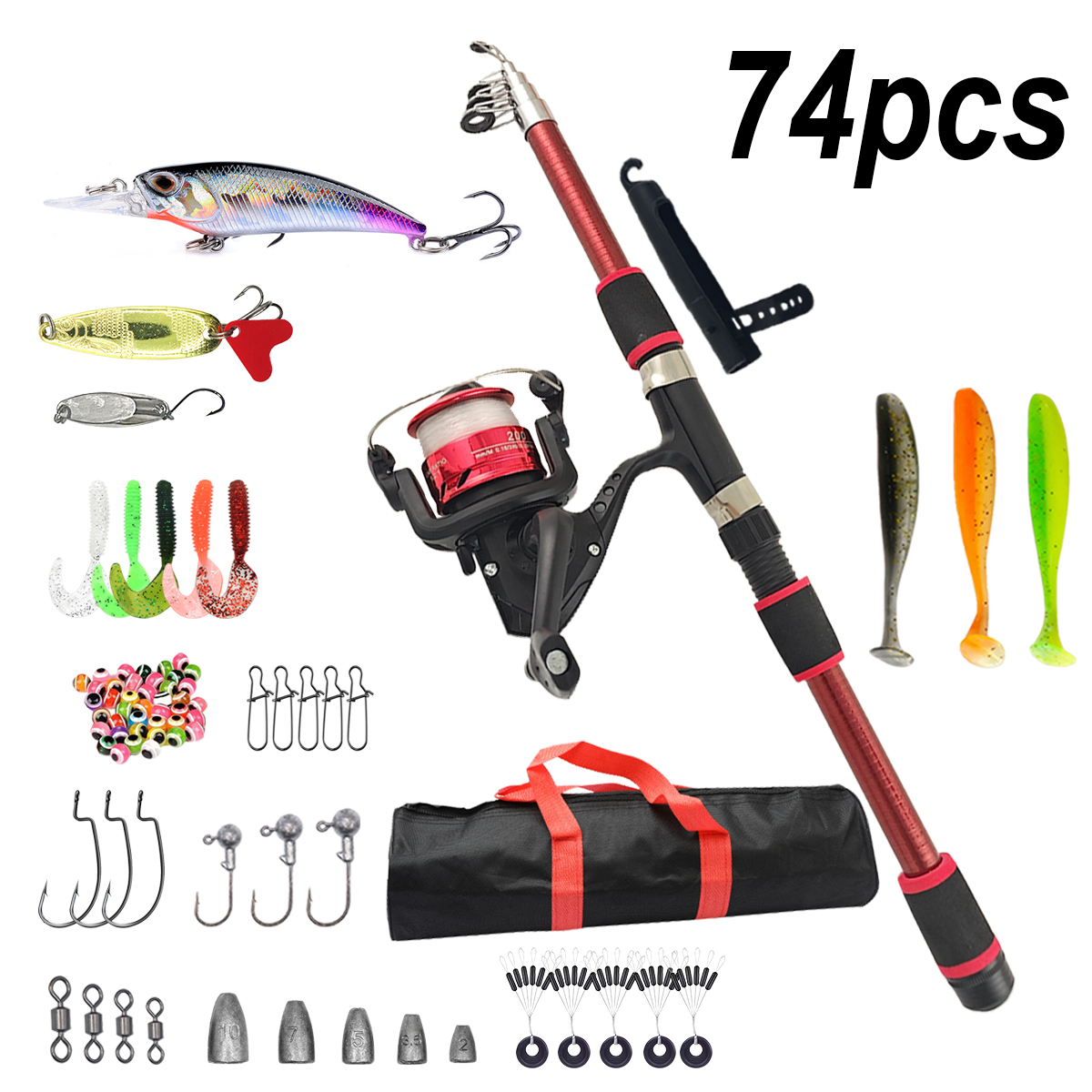 Fishing Pole Set Full Kits Wit - Fishing Rod Combo avis et prix
