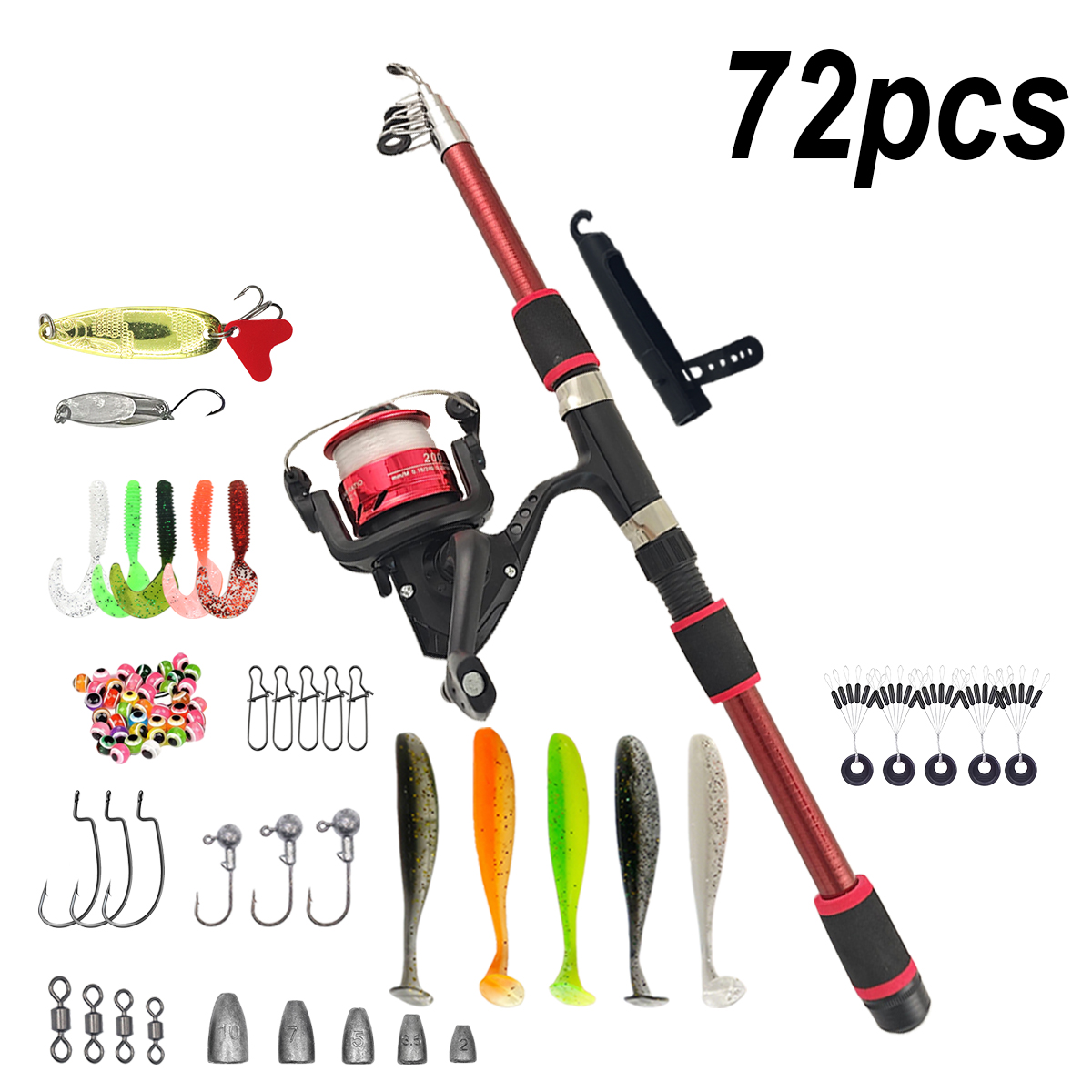 Fishing Pole Set Full Kits Wit - Fishing Rod Combo avis et prix
