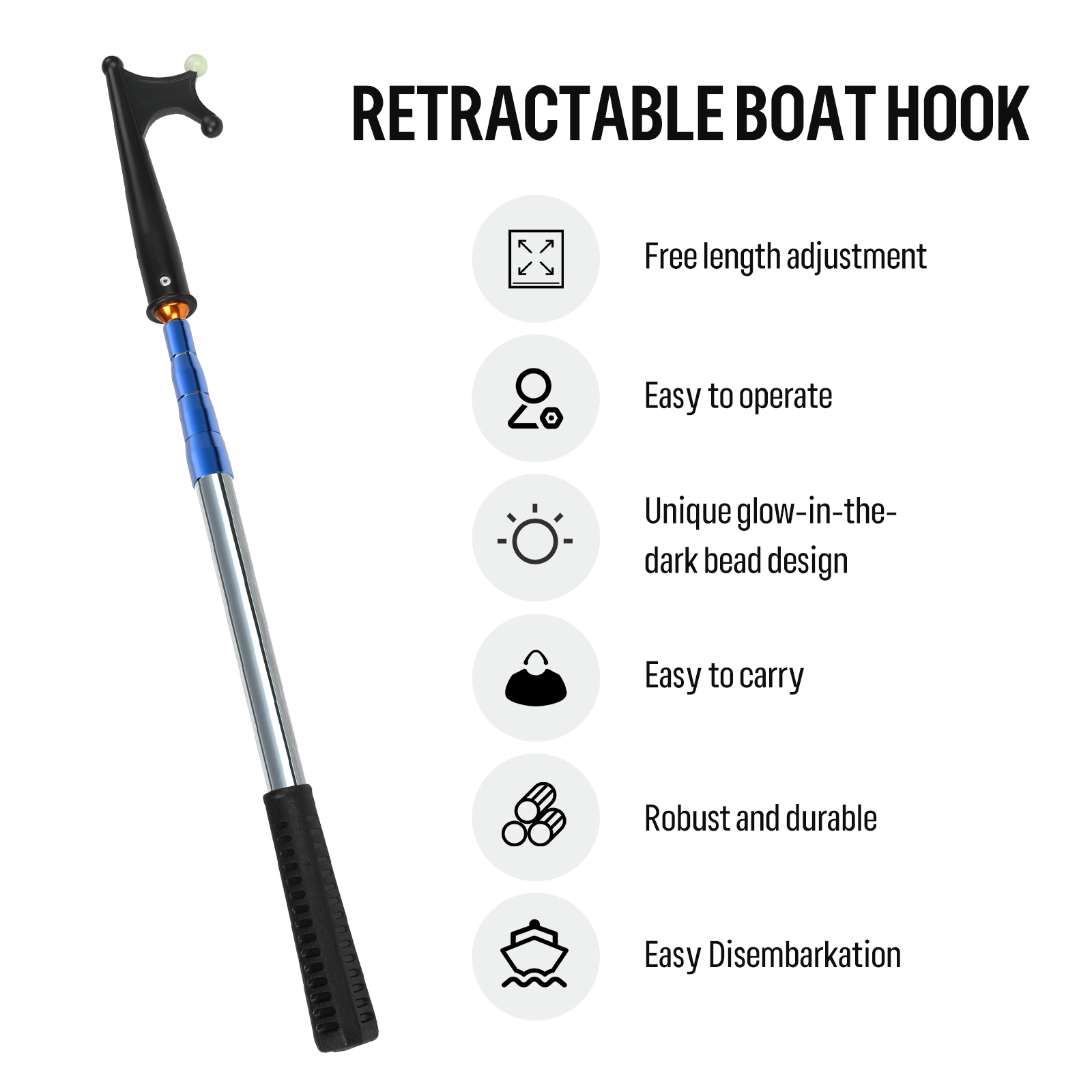 SANLIKE Telescoping Boat Hooks - Fishing Rod Casting avis et prix